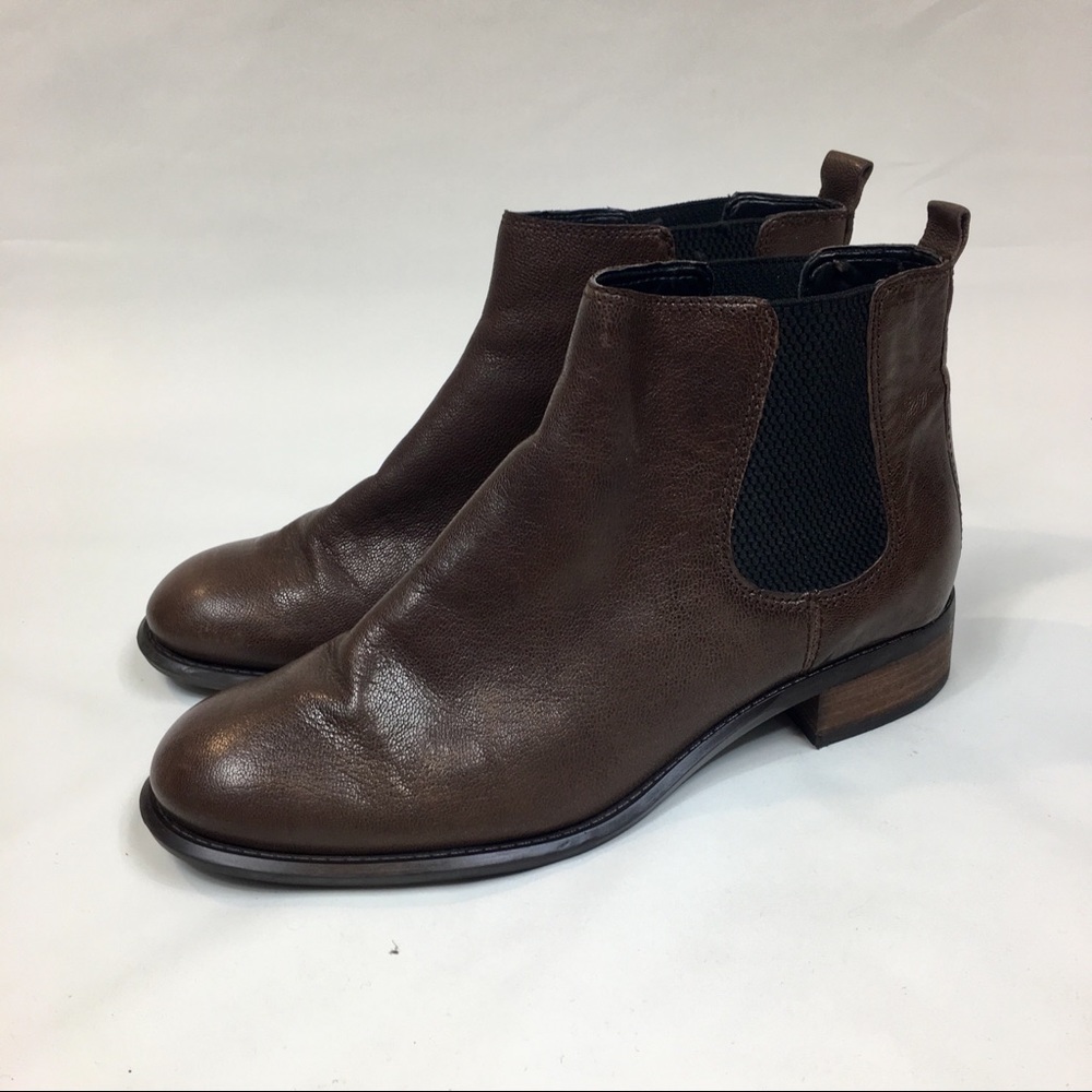 Nine West Nwjara Pull On Leather Booties Sz 8.5